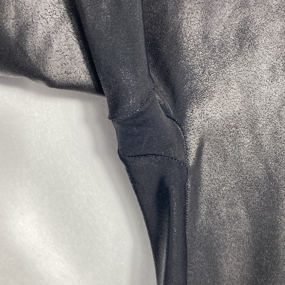 SPANX FAUX LEATHER VERY BLACK MOTO LEGGINGS size XL - Picture 7 of 13